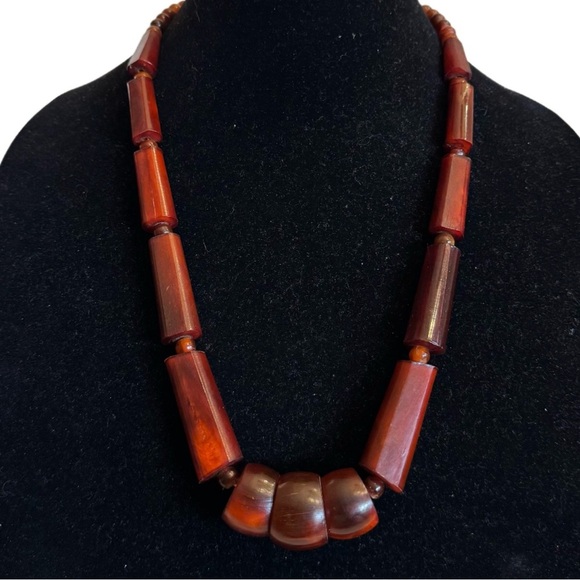 Rare Burmese Amber Bead Necklace - Michael Backman Ltd Rare Burmese Amber Bead Mizoram Fossil Tribal Necklace Ethnic Late 19th Century